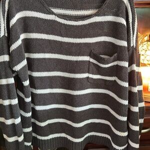 American Eagle, blue and white striped sweater